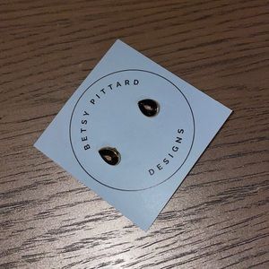Betsy Pittard black stud earrings